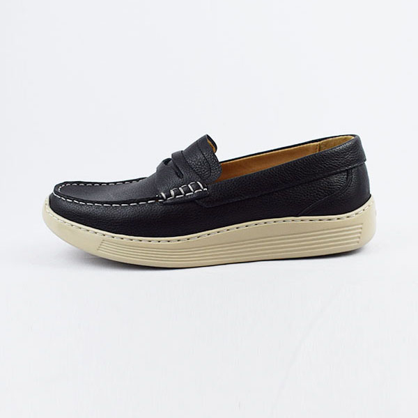 Moccasin pour homme confort R110 Noir cuir Mocassin homme Maroc